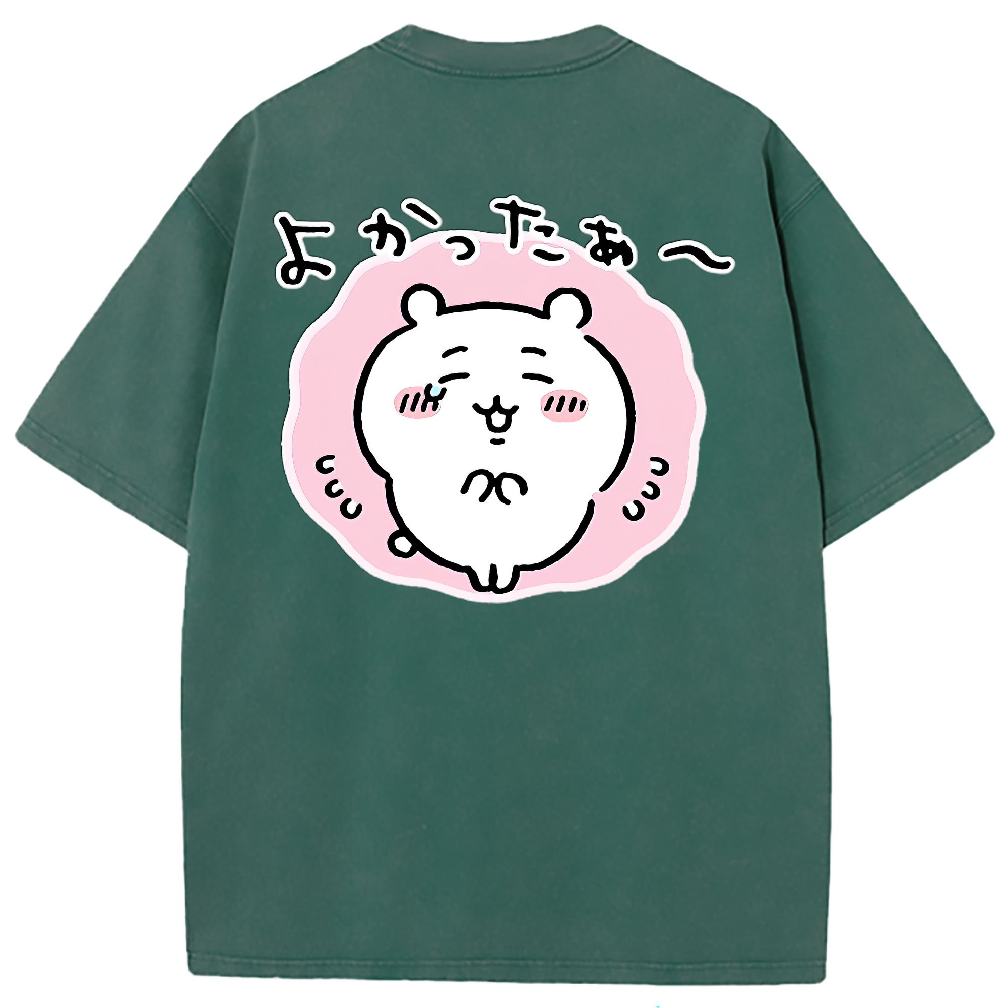 （画像用） ちいかわ ちいかわ Chii-kawa chiikawa 綿100% ヴィンテージ風 半袖Tシャツ（背面プリント）